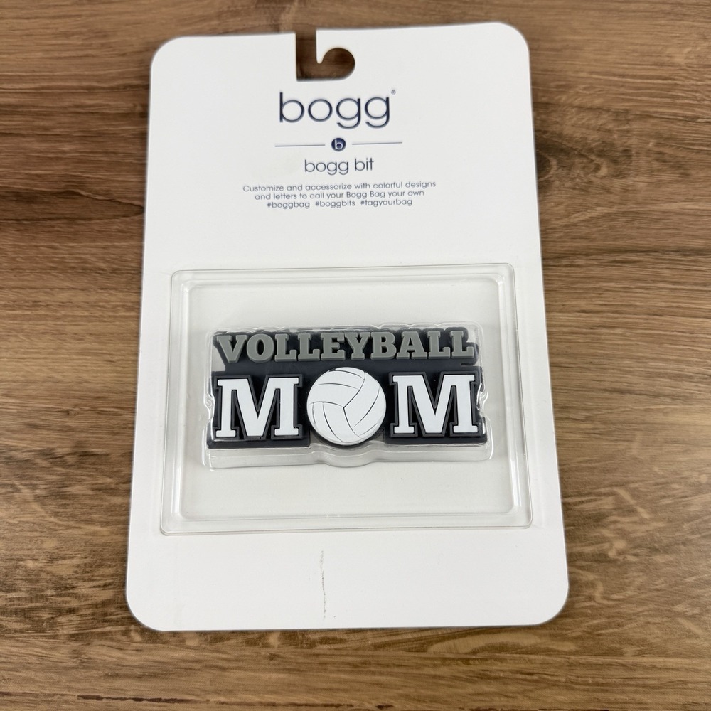 Bogg Bit Volleyball MOM Sports Snap-In Charm Accessory for Bogg Bag Tote NEW